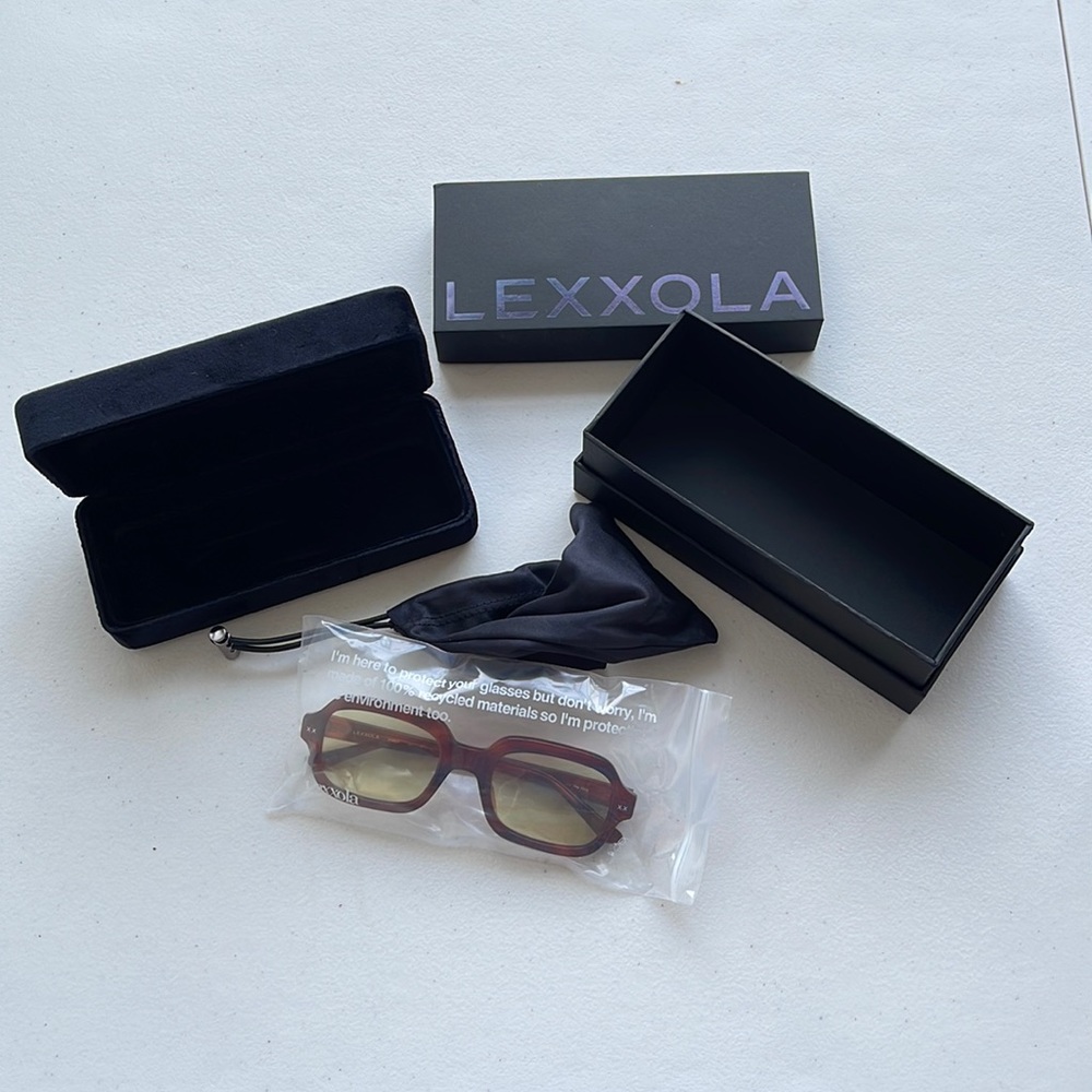 Lexxola Jordy Square Frame Tortiseshell Acetate Sunglasses in Brown